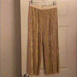 Elevenses size S metallic gold flowy pants